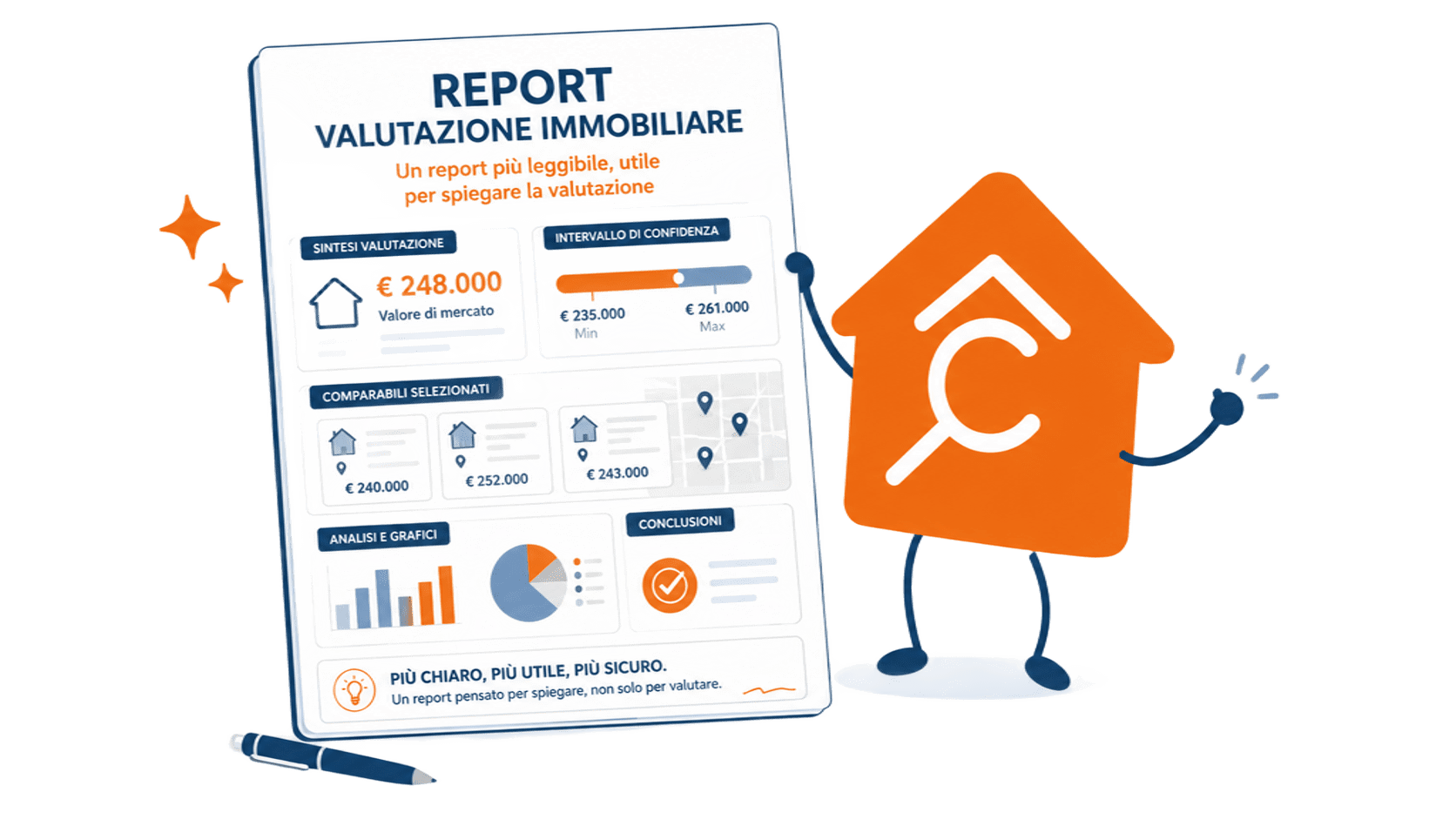 Illustrazione Comparabilitalia dedicata al report immobiliare